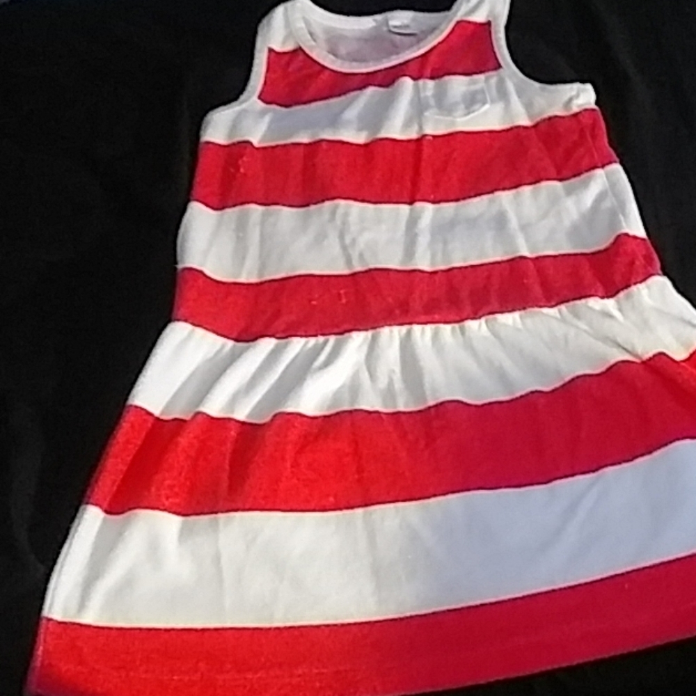 Red and white dress